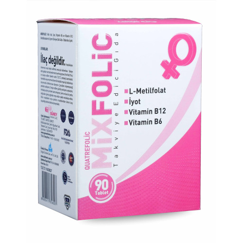 Mixfolic 90 Tablet - Takviye Edici Gıda