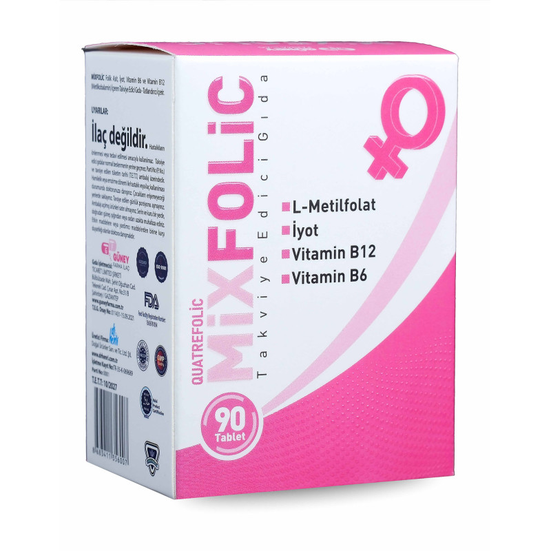 Mixfolic 90 Tablet - Takviye Edici Gıda